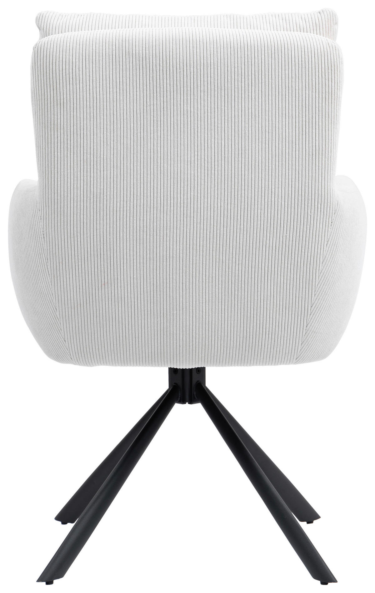 ARMLEHNSTUHL  in Eisen Cord  - Creme/Schwarz, KONVENTIONELL, Textil/Metall (60/95/67cm) - MID.YOU