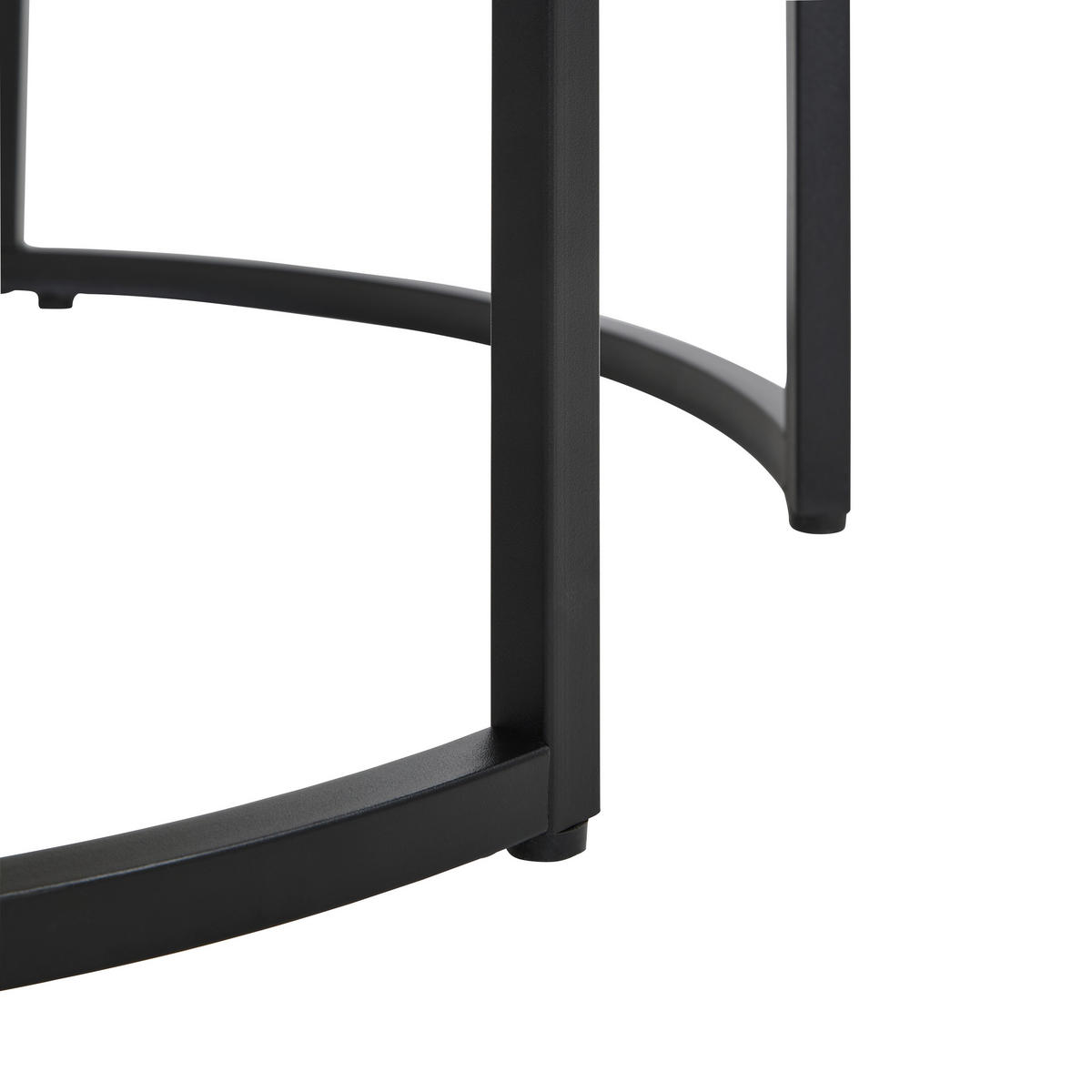 SADA KONFERENČNÍCH STOLKŮ, černá, bílá, kov, keramika, 80/60/46/40/80/60 cm - bílá/černá, Design, kov/keramika (80/60/46/40/80/60cm) - Livetastic