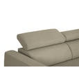 ECKSOFA  in Chenille Beige  280/205 cm  - Beige/Schwarz, Design, Textil/Metall (280/205cm) - Xora