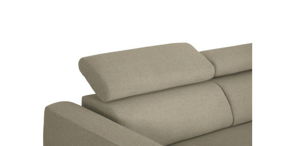 ECKSOFA  in Chenille Beige  280/205 cm  - Beige/Schwarz, Design, Textil/Metall (280/205cm) - Xora