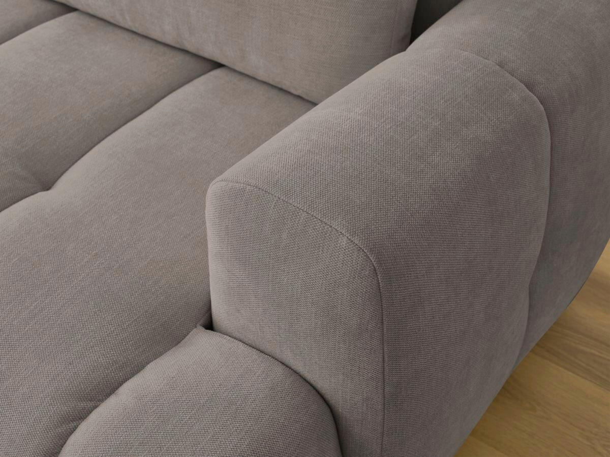 ECKSCHLAFSOFA FUJI Leinenoptik Taupe  inkl.  - Taupe/Schwarz, MODERN, Kunststoff/Textil (160/292cm)