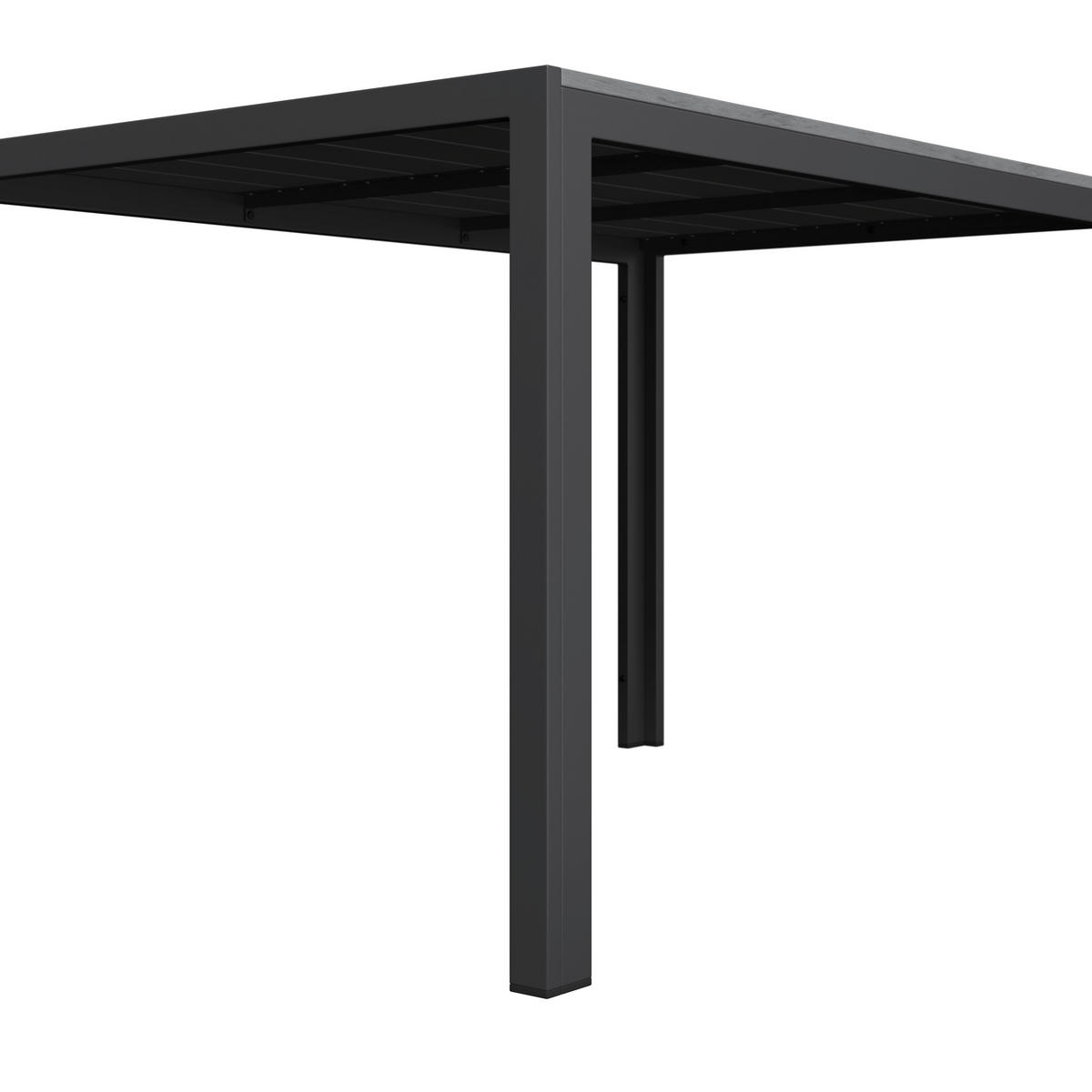 KERTI ASZTAL 120/80/74 cm   - sötétszürke/szürke, Modern, műanyag/fém (120/80/74cm) - Ambia Garden