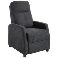 FOTELJA ZA GLEDANJE TELEVIZORA 65/80-105/90-154 cm , antracit  - bela/crna, Osnovno, tekstil/plastika (65/80-105/90-154cm) - Ti'me