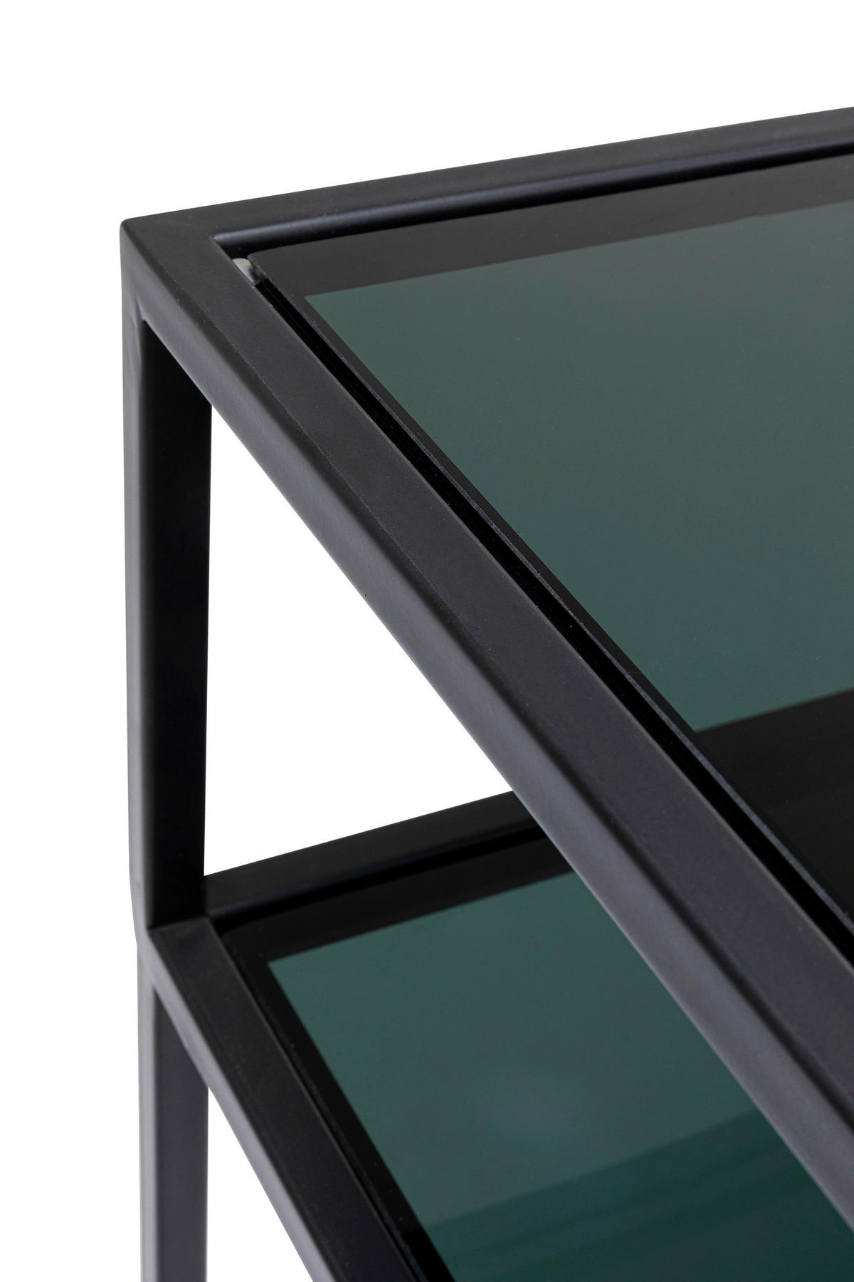 KONSOLENTISCH Anthrazit, Schwarz  - Anthrazit/Schwarz, Design, Glas/Metall (85/30/80cm) - Kare-Design