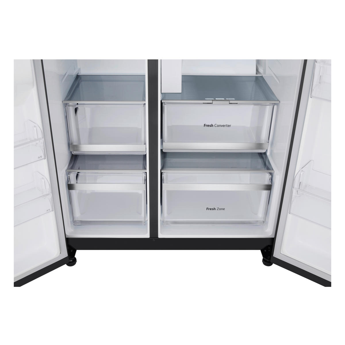 SIDE-BY-SIDE 91,3/179/73,5 cm GSXE90EVDD  - Schwarz, Basics, Glas/Kunststoff (91,3/179/73,5cm) - LG