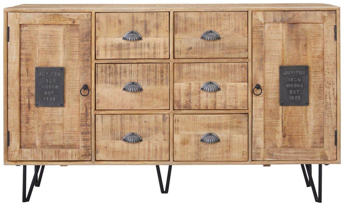 SIDEBOARD 150/90/40 cm  in Naturfarben, Hellbraun  - Hellbraun/Naturfarben, Lifestyle, Holz/Metall (150/90/40cm) - Landscape