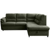 ECKSOFA Grün  - Greige/Schwarz, Basics, Holz/Textil (240/200cm) - MID.YOU