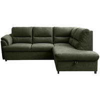 ECKSOFA Grün  - Greige/Schwarz, Basics, Holz/Textil (240/200cm) - MID.YOU