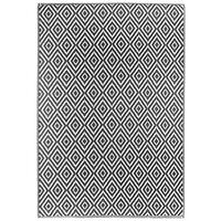 OUTDOORTEPPICH  für Terrasse und Balkon 160/230 cm Ibiza Schwarz, Weiß  - Schwarz/Weiß, Trend, Textil (160/230cm) - Boxxx