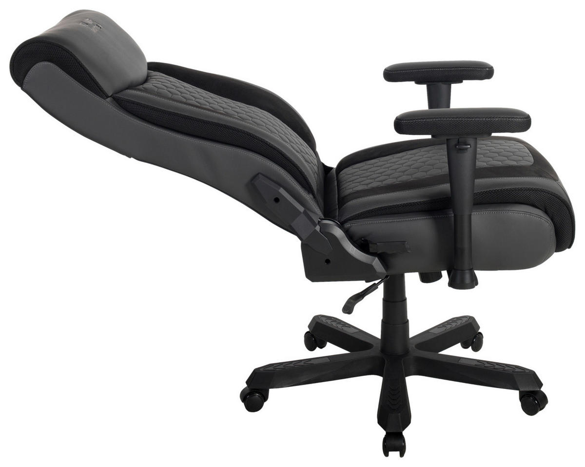 GAMINGSTUHL Anthrazit, Schwarz Textil   - Anthrazit/Schwarz, Design, Kunststoff/Textil (72/128-138/72cm) - Novel