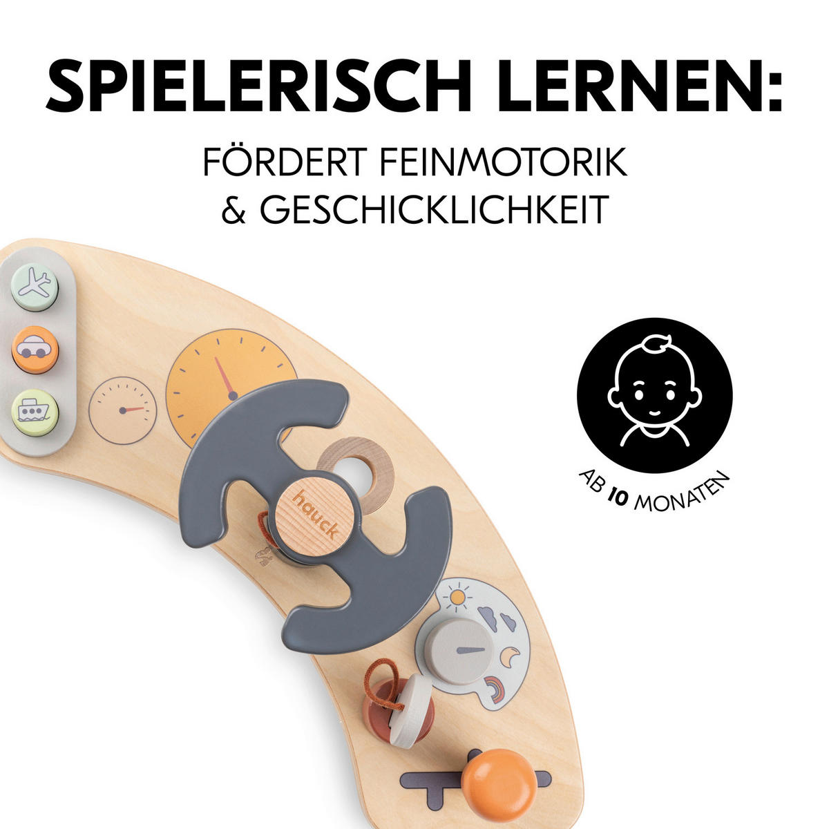 MOTORIKSPIEL Play Cockpit  - Multicolor, Basics, Holz (37/8,3/15cm) - Hauck