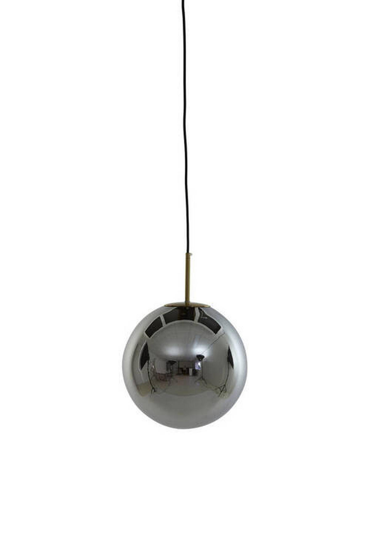 HÄNGELEUCHTE Medina 30/30/30 cm   - Schwarz/Bronzefarben, LIFESTYLE, Glas (30/30/30cm) - Light & Living