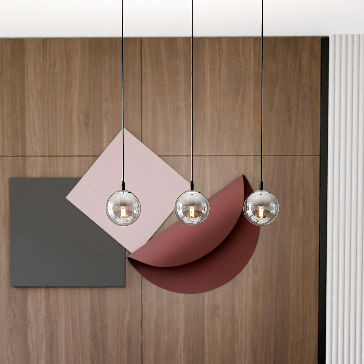 HÄNGELEUCHTE  70/14/100 cm    - Schwarz, KONVENTIONELL, Glas/Metall (70/14/100cm)