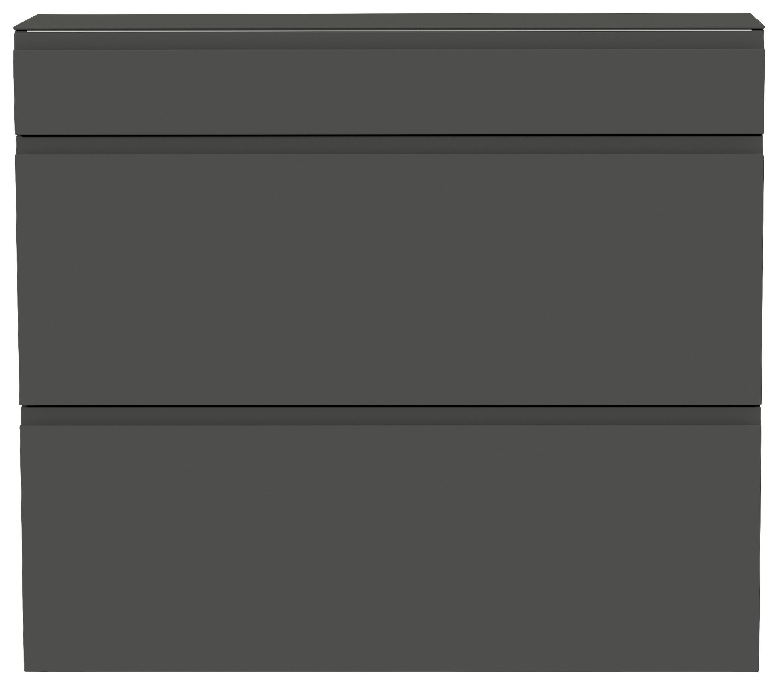 HÄNGESCHUHSCHRANK Gardasee  in 110/97/33 cm  - Anthrazit, Design, Glas/Holzwerkstoff (110/97/33cm) - Moderano