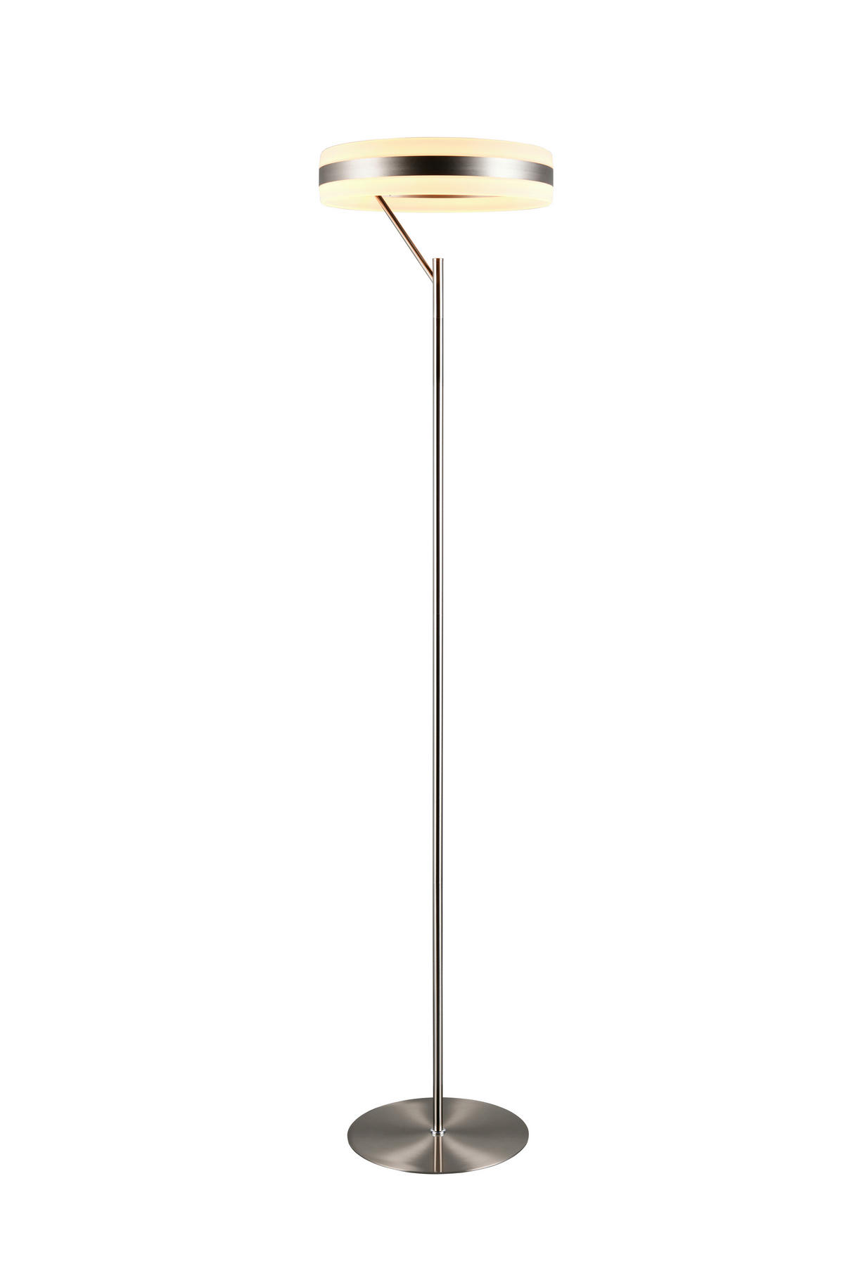 LED-STEHLEUCHTE - Weiss/Nickelfarben, Design, Kunststoff/Metall (40/180cm) - Trio Leuchten