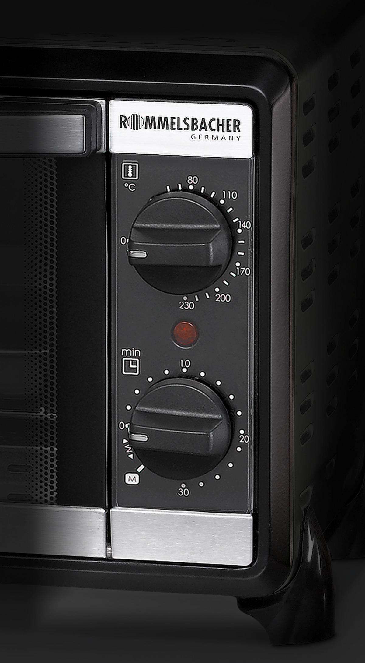 MINIBACKOFEN  - Schwarzchrom, Basics, Metall (39/23/27.5cm) - Rommelsbacher