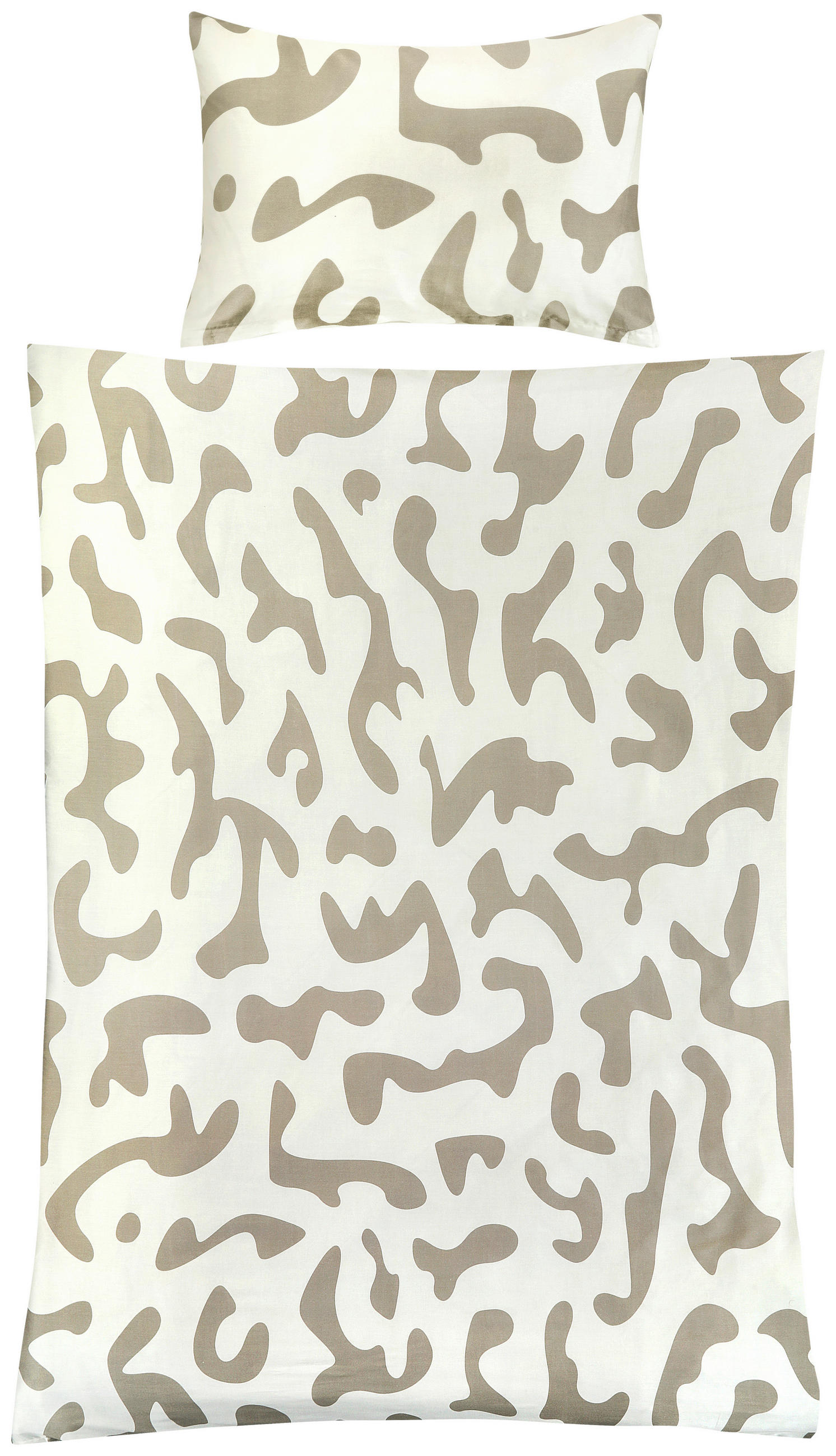 BETTWÄSCHESET Satin 160/210 cm  70 cm/50 cm  - Weiss/Champagner, Basics, Textil (160/210cm) - Ambiente