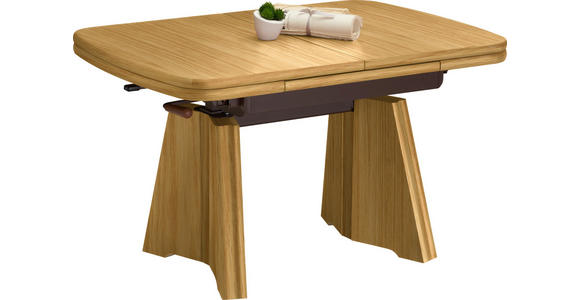 COUCHTISCH in Metall, Holzwerkstoff 90-131/65/56-75 cm  - Eichefarben, KONVENTIONELL, Holzwerkstoff/Metall (90-131/65/56-75cm) - Venda