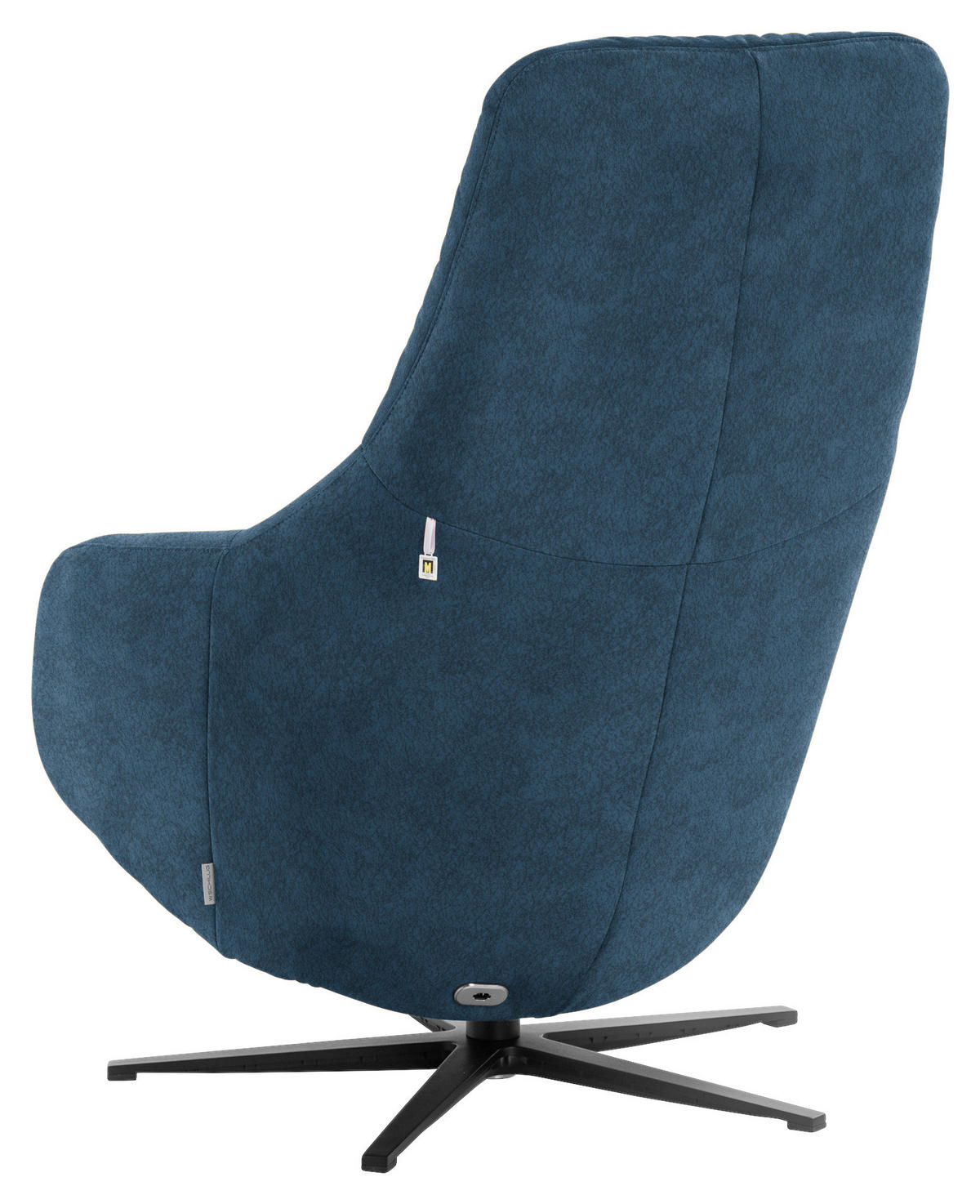 RELAXSESSEL in Textil Blau  - Blau/Schwarz, Design, Textil/Metall (77/108/95cm) - Chilliano