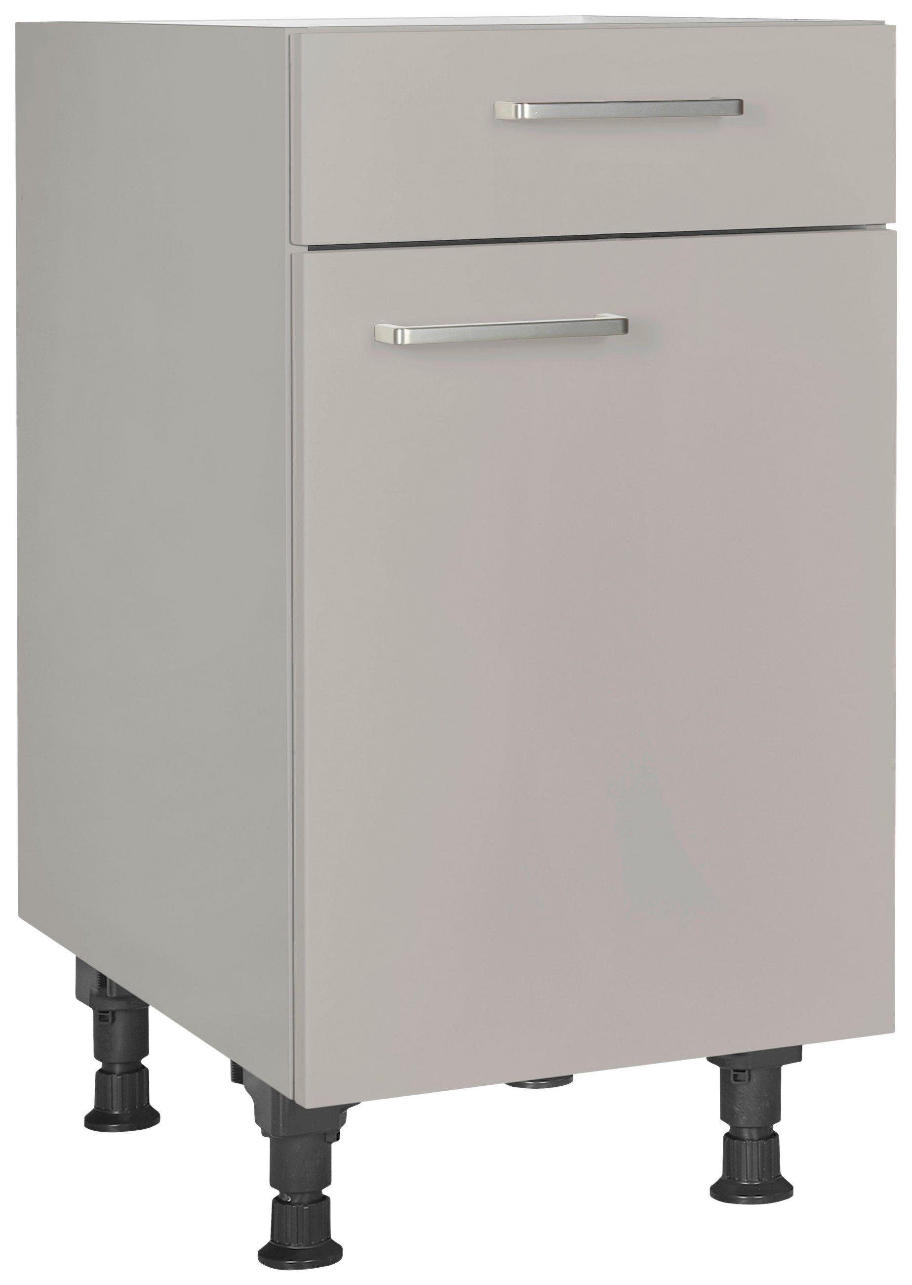 SCHUBKASTENUNTERSCHRANK 45/87/56 cm  in Grau  - Edelstahlfarben/Grau, MODERN, Holzwerkstoff/Metall (45/87/56cm) - Nobilia