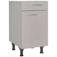 SCHUBKASTENUNTERSCHRANK 45/87/56 cm  in Grau  - Edelstahlfarben/Grau, MODERN, Holzwerkstoff/Metall (45/87/56cm) - Nobilia