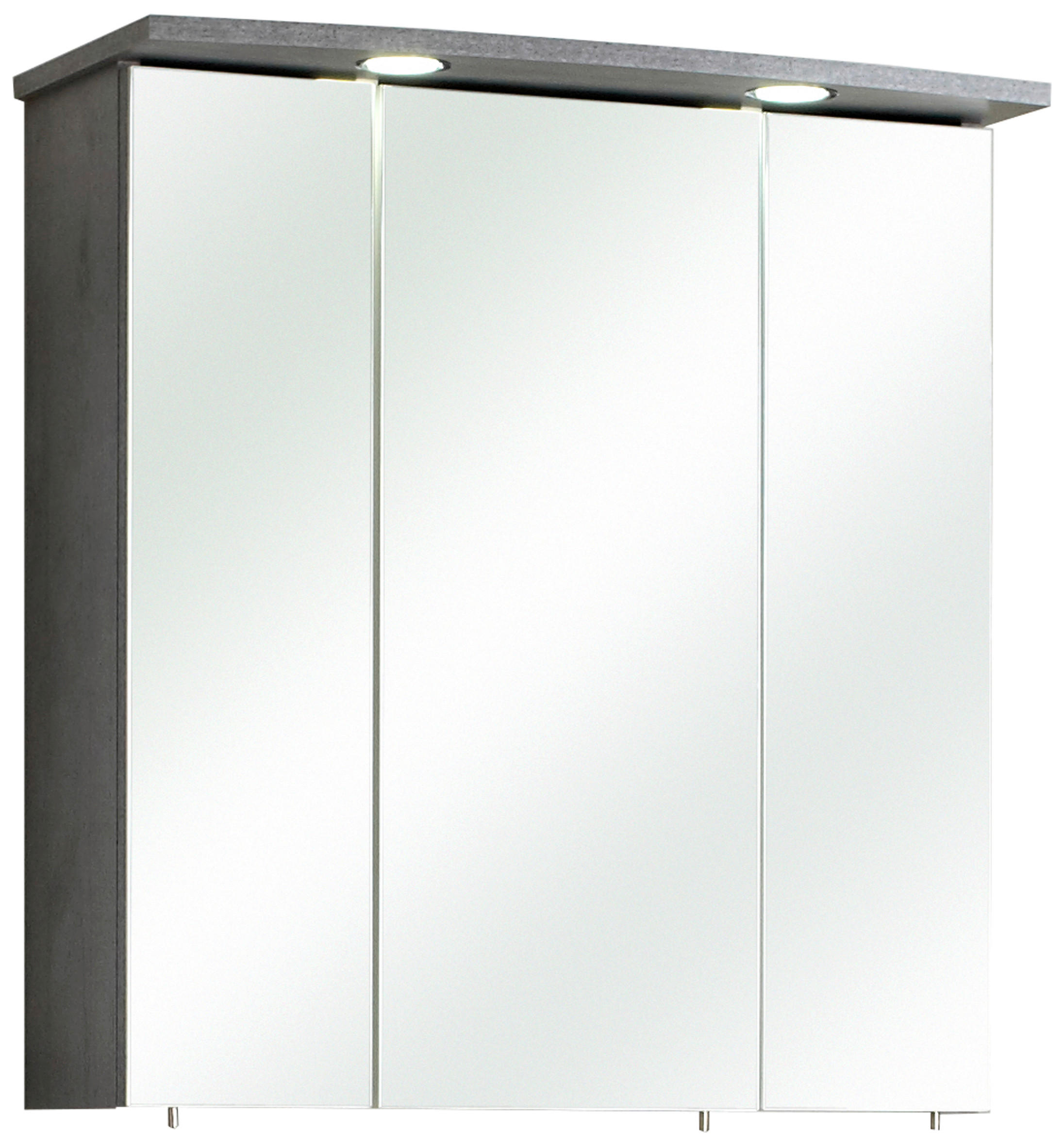 SPIEGELSCHRANK 65/72/20 cm  - Chromfarben/Grau, Design, Glas/Holzwerkstoff (65/72/20cm) - Xora