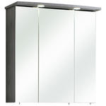 SPIEGELSCHRANK 65/72/20 cm  - Chromfarben/Grau, Design, Glas/Holzwerkstoff (65/72/20cm) - Xora