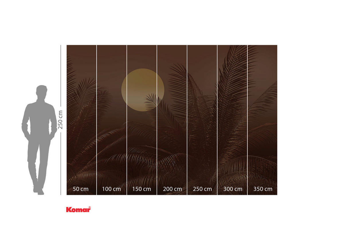 VLIESTAPETE - Gelb/Braun, Basics (350/250cm) - Komar