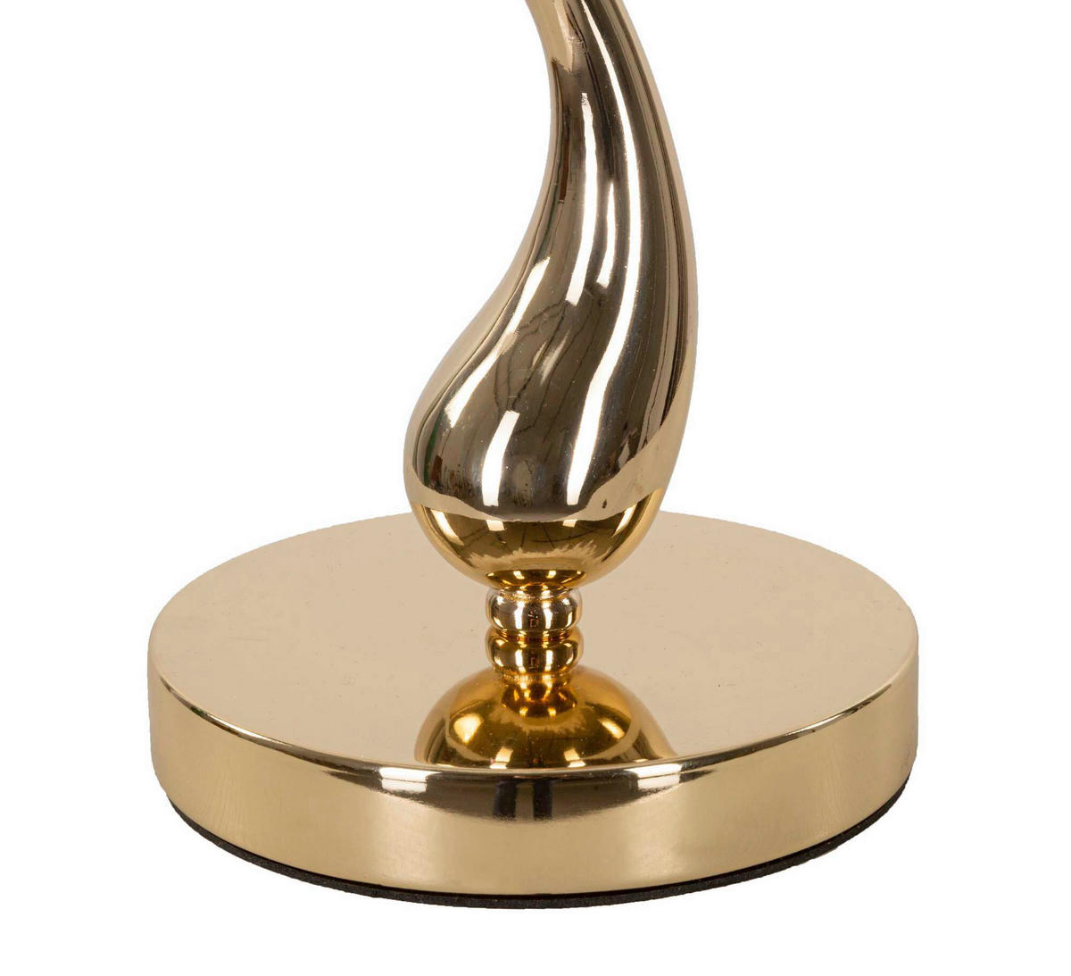 TISCHLEUCHTE - Goldfarben/Weiß, Basics, Kunststoff/Metall (25/47/25cm)