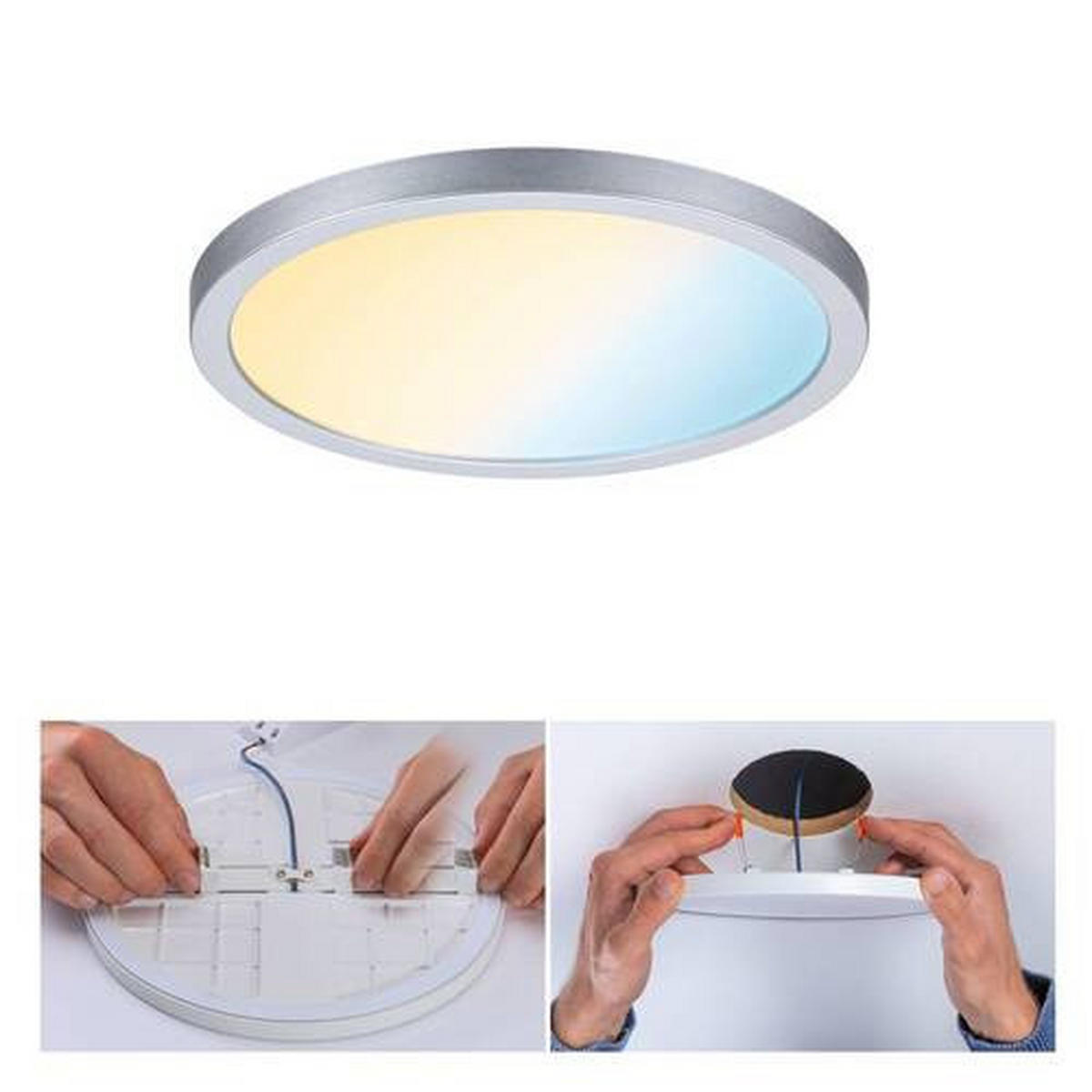 LED-PANEEL 17,5/1 cm   - Chromfarben, Design, Kunststoff (17,5/1cm) - Paulmann