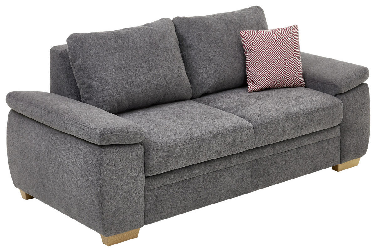 SCHLAFSOFA Schwarz  - Schwarz, KONVENTIONELL, Holz/Textil (196/90/100cm) - Beldomo Style