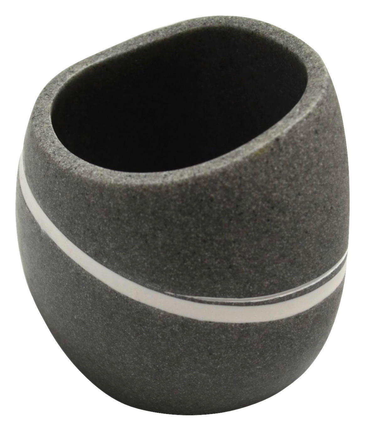 POHÁR NA ZUBNÉ KEFKY sivá - sivá, Basics, plast (9/8cm) - Sadena