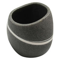 POHÁR NA ZUBNÉ KEFKY sivá - sivá, Basics, plast (9/8cm) - Sadena