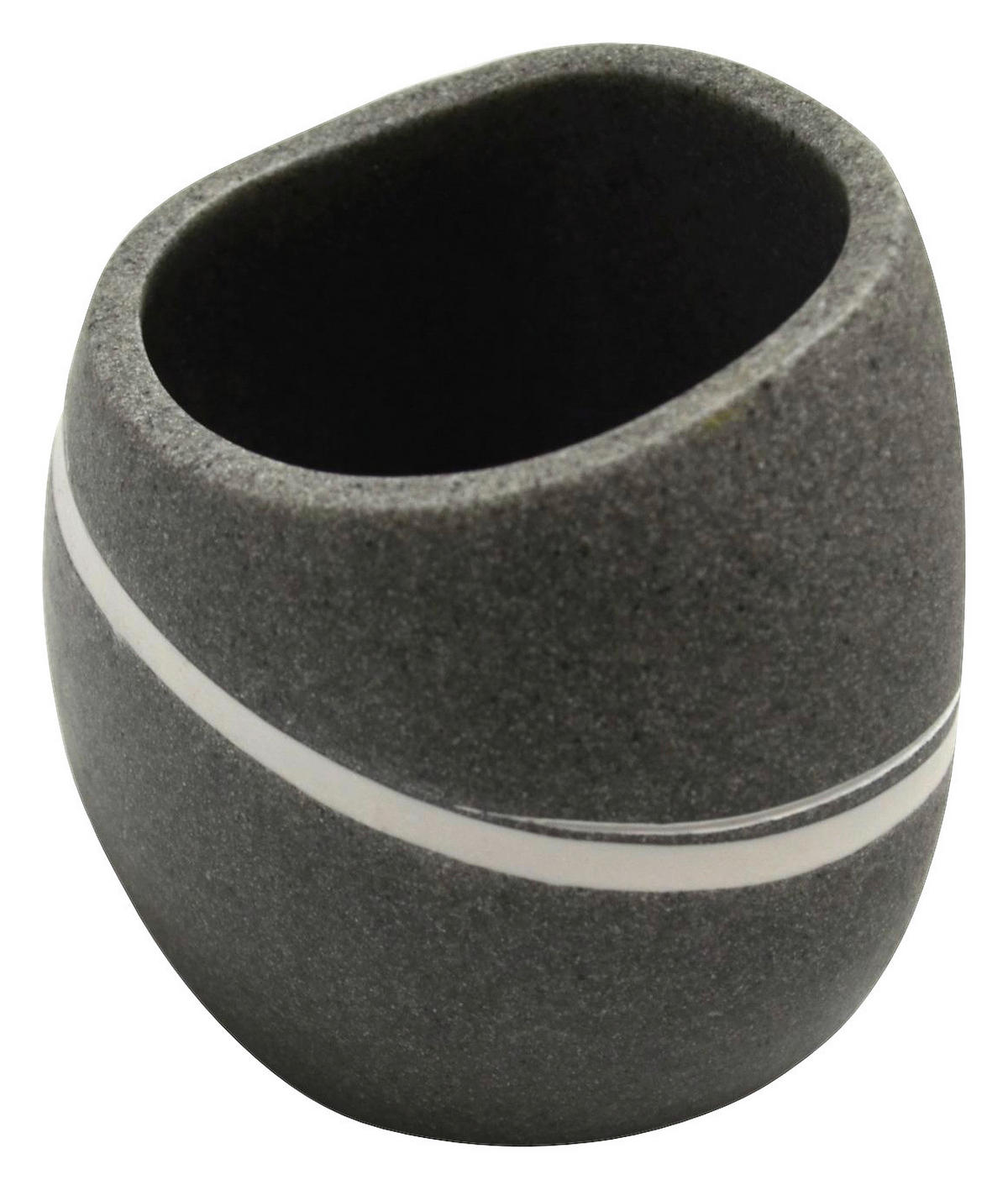 POHÁR NA ZUBNÉ KEFKY sivá - sivá, Basics, plast (9/8cm) - Sadena