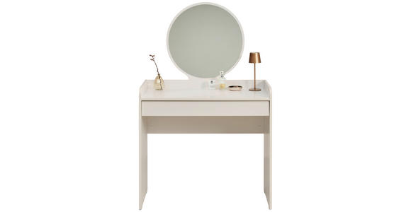 SCHMINKTISCH 90/47/142 cm, Kaschmir  - Kaschmir, Design, Glas/Holzwerkstoff (90/47/142cm) - Carryhome