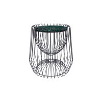 POMOĆNI STOLIĆ zelena, crna  metal, kamen   - zelena/crna, Basics, kamen/metal (50/51/50cm) - Kayoom