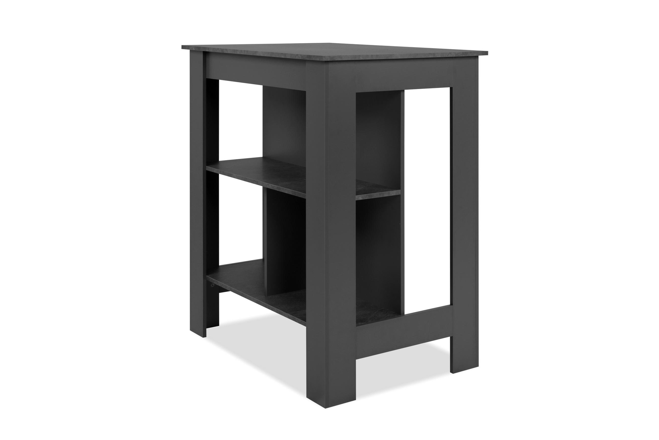 BARSKI STO   - antracit, Moderno, pločasti materijal (92/106/68cm)