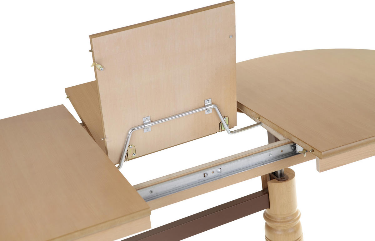COUCHTISCH furniert, massiv 120-160/75/56-72 cm oval Buchefarben  - Buchefarben, Design, Holz/Holzwerkstoff (120-160/75/56-72cm) - MID.YOU