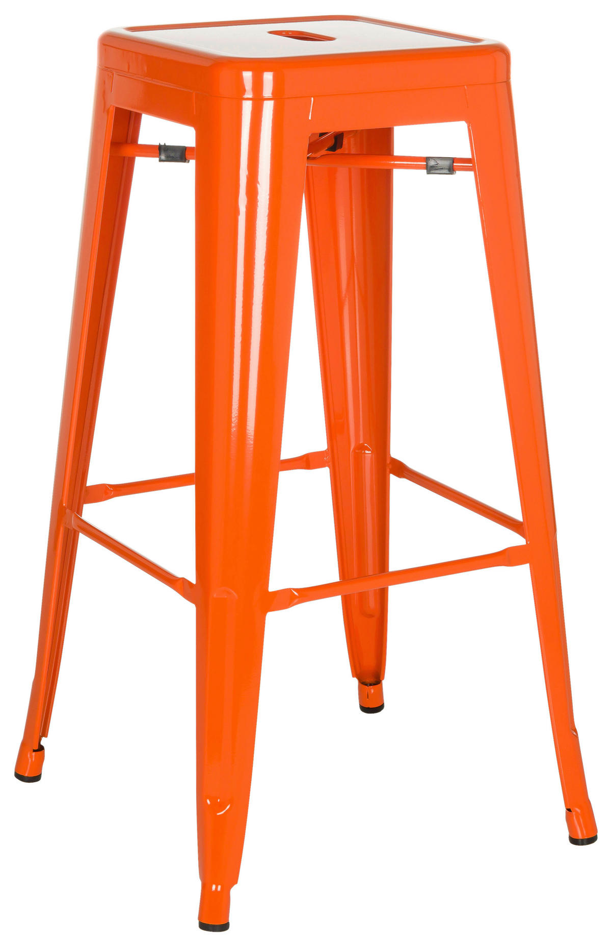 BAROVÁ ŽIDLE, oranžová - oranžová, Basics, kov (44/77/44cm) - MID.YOU