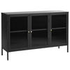 SIDEBOARD  in 132/85/40 cm  - Goldfarben/Schwarz, Design, Glas/Metall (132/85/40cm) - Lomoco