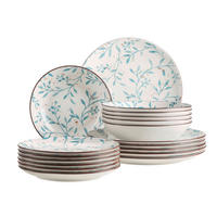 TELLERSET OLIVE 18-teilig  - Türkis/Braun, Basics, Keramik - Mäser