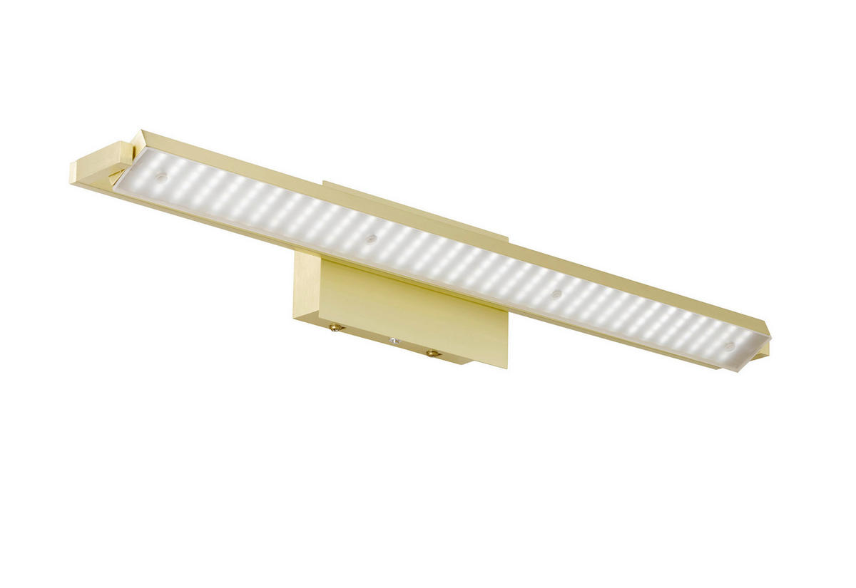 LED-WANDLEUCHTE - Weiss/Messingfarben, Design, Kunststoff/Metall (60/10cm) - Fischer & Honsel
