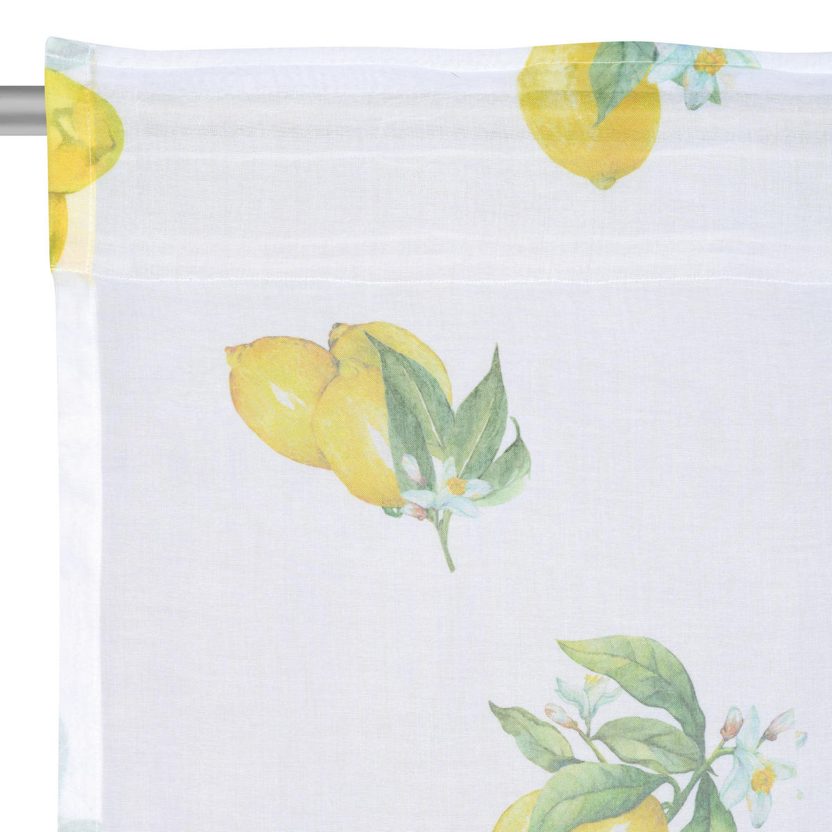 HOTOVÝ ZÁVĚS, poloprůhledné, 140/245 cm - bílá/žlutá, Lifestyle, textil (140/245cm) - Esposa