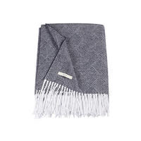 PLAID E-Blake 140/200 cm  - Naturfarben/Dunkelblau, Basics, Textil (140/200cm) - Esprit