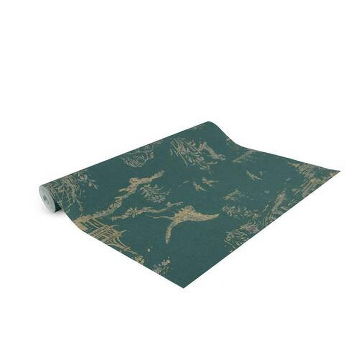 NON WOVEN-TAPET 52/1000 cm  - grön/blå, Basics, papper/plast (52/1000cm)