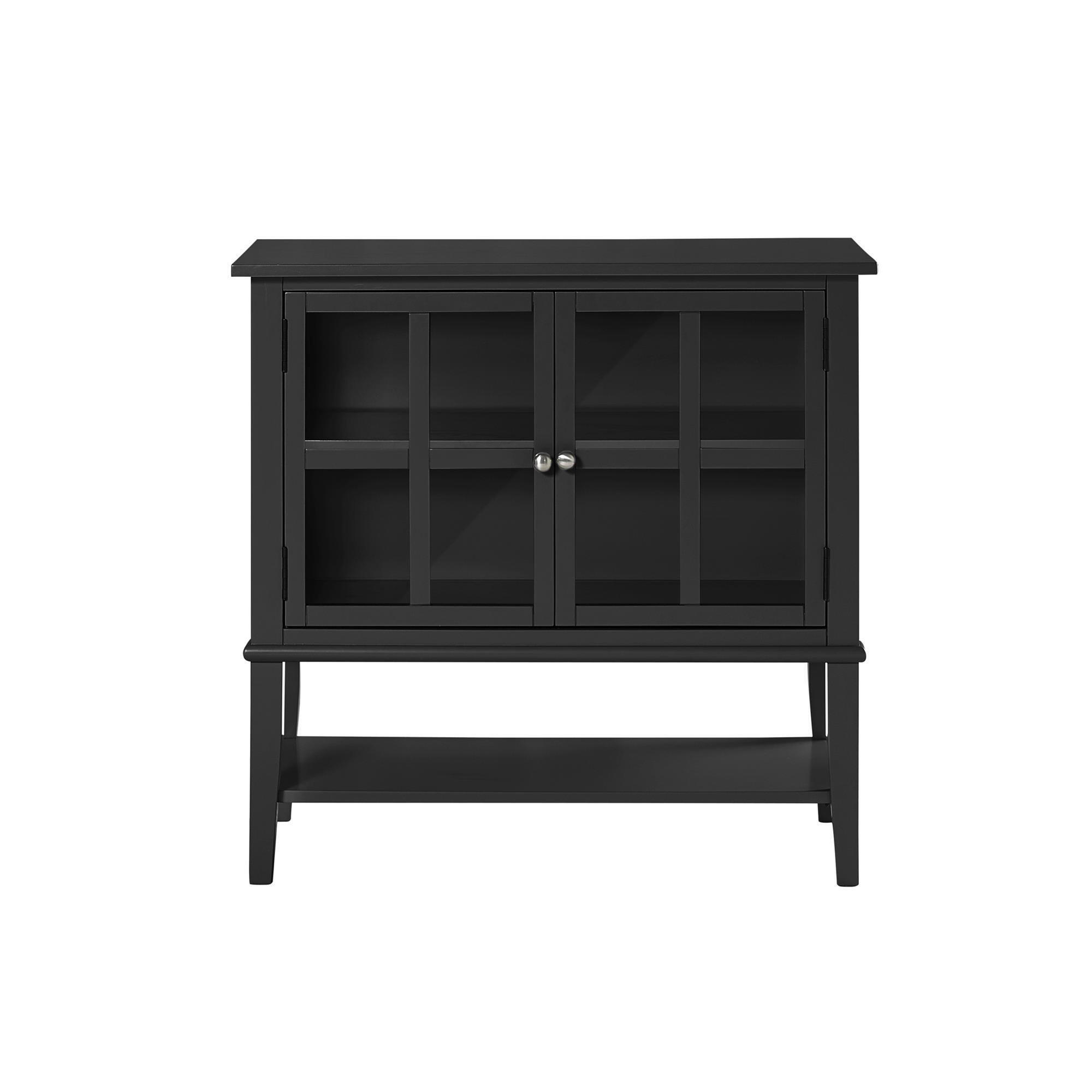 KOMMODE  in 79/77/39 cm  - Silberfarben/Schwarz, Design, Glas/Holz (79/77/39cm) - MID.YOU