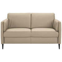 2,5-SITZER in Leder Grau  - Schwarz/Grau, Design, Leder/Metall (164/84/99cm) - Dieter Knoll