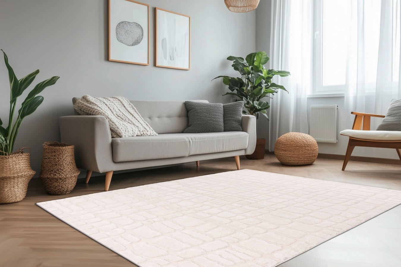 TKANA PREPROGA      120/170 cm    tkano  krem barve  - krem barve, Basics, umetna masa/tekstil (120/170cm)