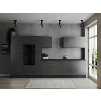 MODULKÖK UTAN VITVAROR 370 cm   i grå  - silver/grå, Design, metall/trämaterial (370cm) - Respekta