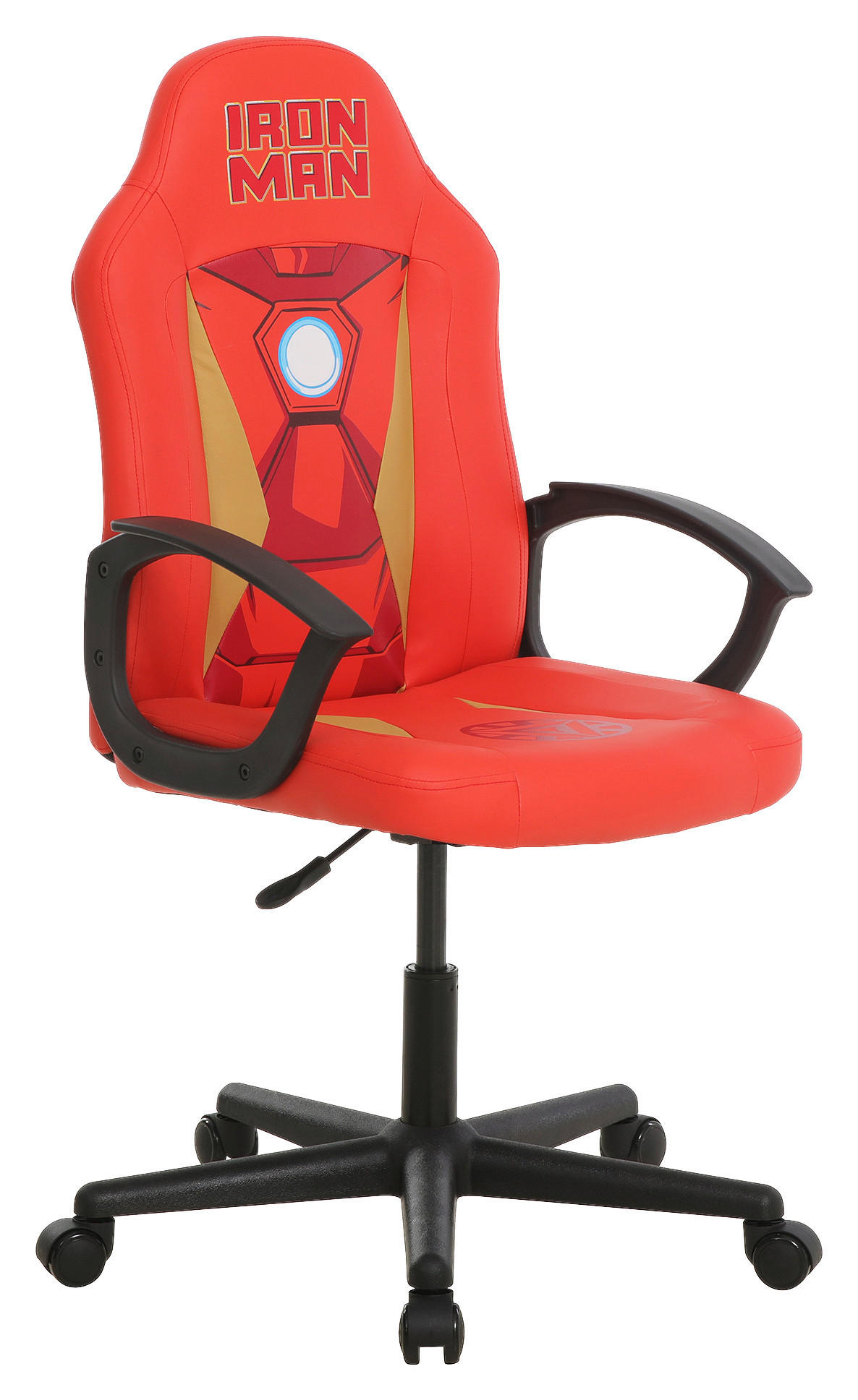 Marvel HERNÍ ŽIDLE, vzhled kůže, červená, barvy zlata